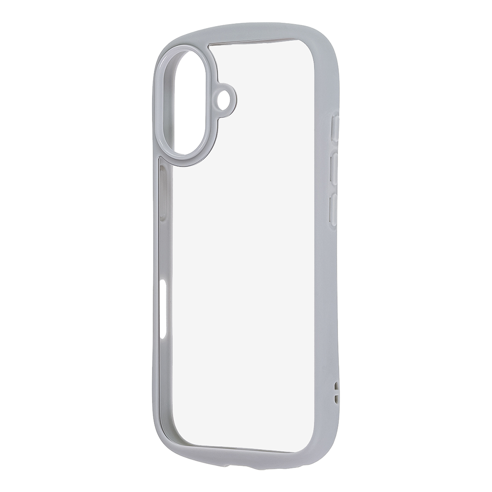 iPhone 17 / ハイブリッドガラスケース Puffull 10H +レンズガードリング / グレー