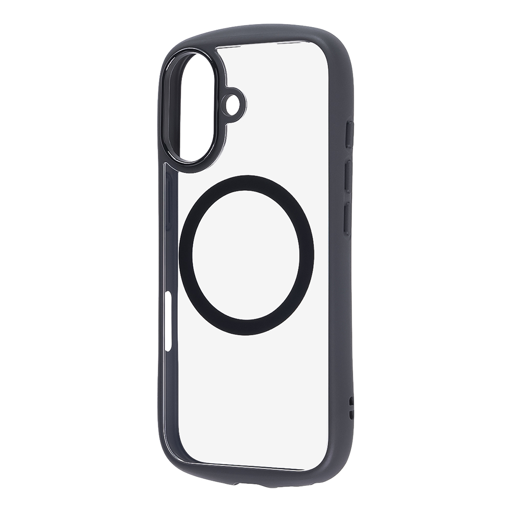 iPhone 17 / ハイブリッドガラスケース Puffull 10H +レンズガードリング マグネット充電対応 / ブラック