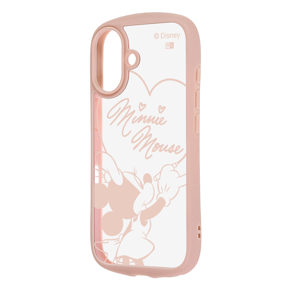 iPhone 17 / ディズニー / Puffull 衝撃吸収 バンパー ハイブリッドケース / ミニーマウスサイン