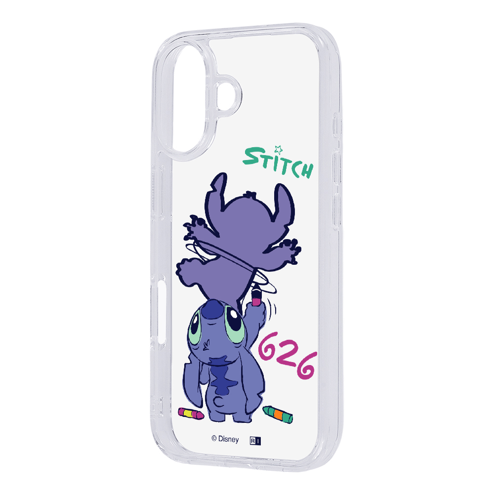iPhone 17 / ディズニー / 耐衝撃 ハイブリッドケース / スティッチ_お絵描き2