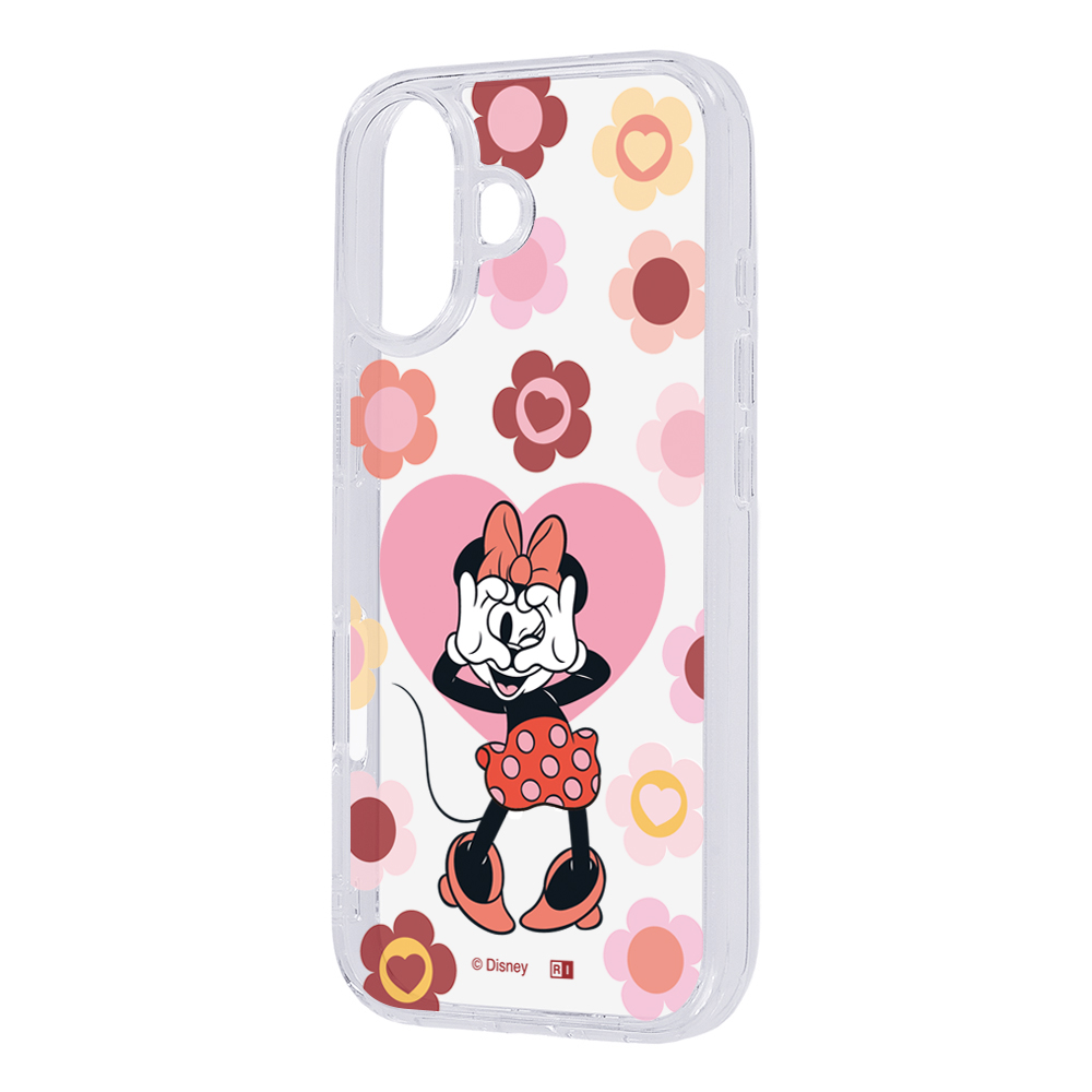 iPhone 17 / ディズニー / 耐衝撃 ハイブリッドケース / ミニー_ハートフラワー