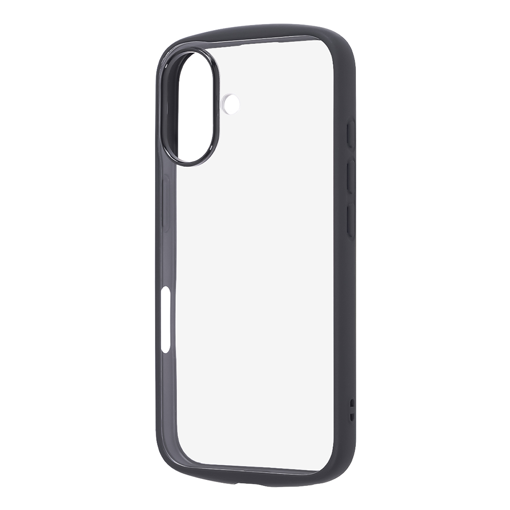 iPhone 16 / ハイブリッドタフケース Puffull +レンズガードリング / ブラック