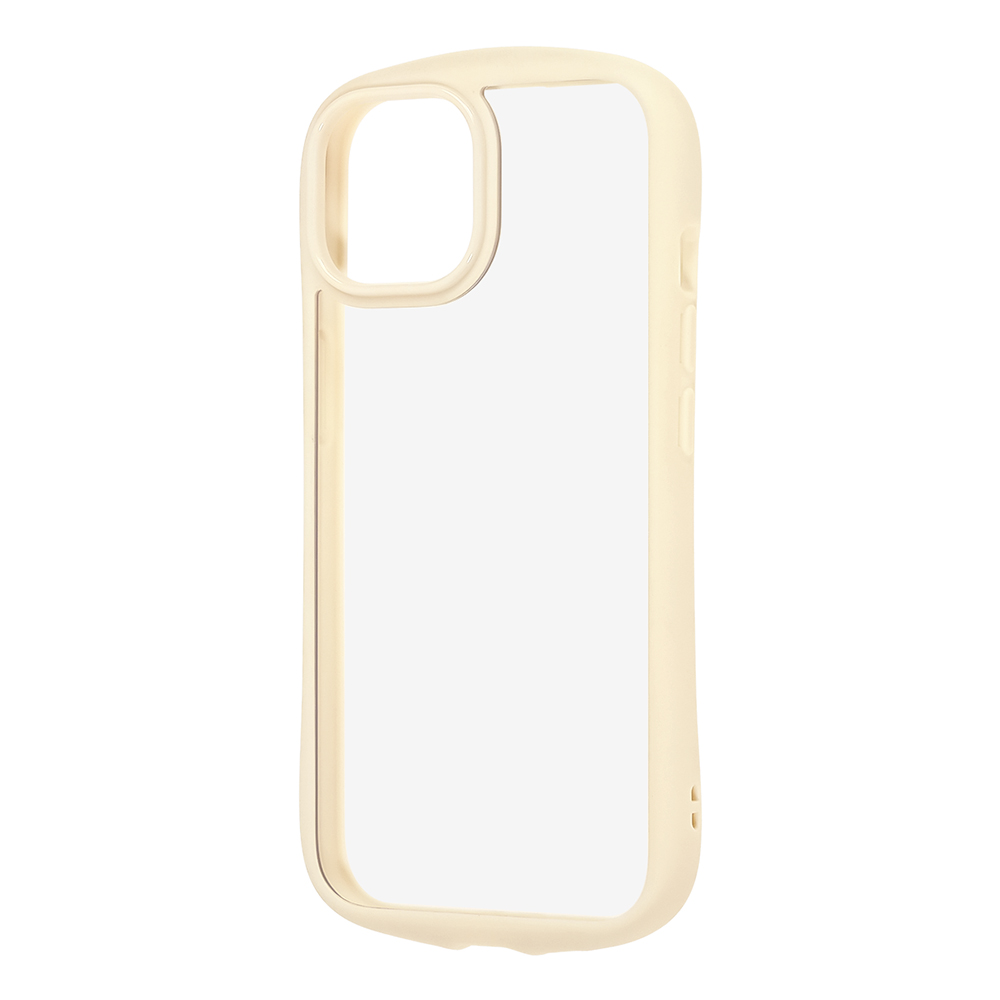 iPhone 15/14/13 / ハイブリッドタフケース Puffull +レンズガードリング / ミルクホワイト