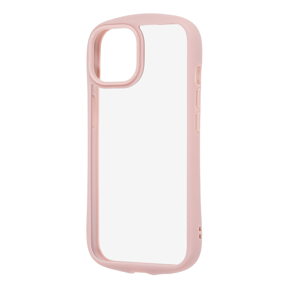 iPhone 15/14/13 / ハイブリッドタフケース Puffull +レンズガードリング / ピンク