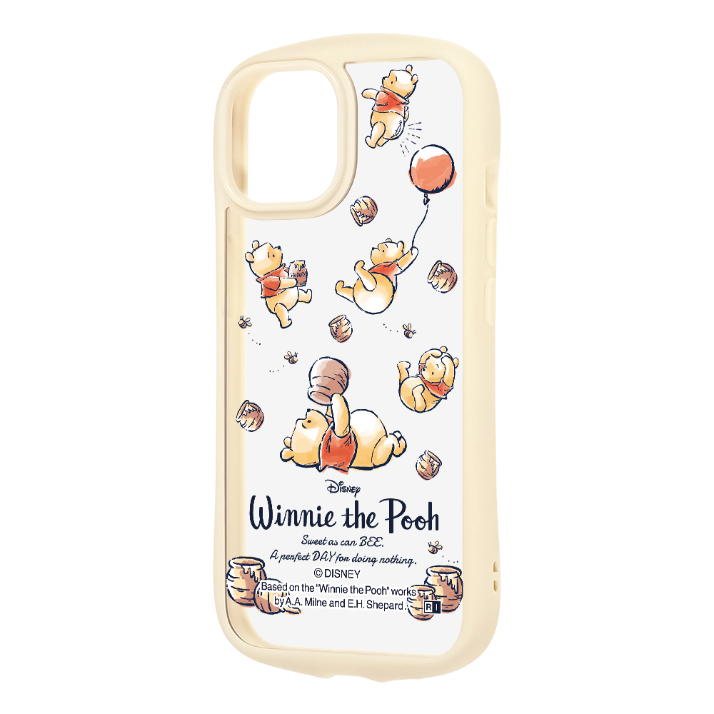 iPhone 15/14/13 / ディズニー / Puffull 衝撃吸収 バンパー ハイブリッドケース / プーさんとはちみつ4
