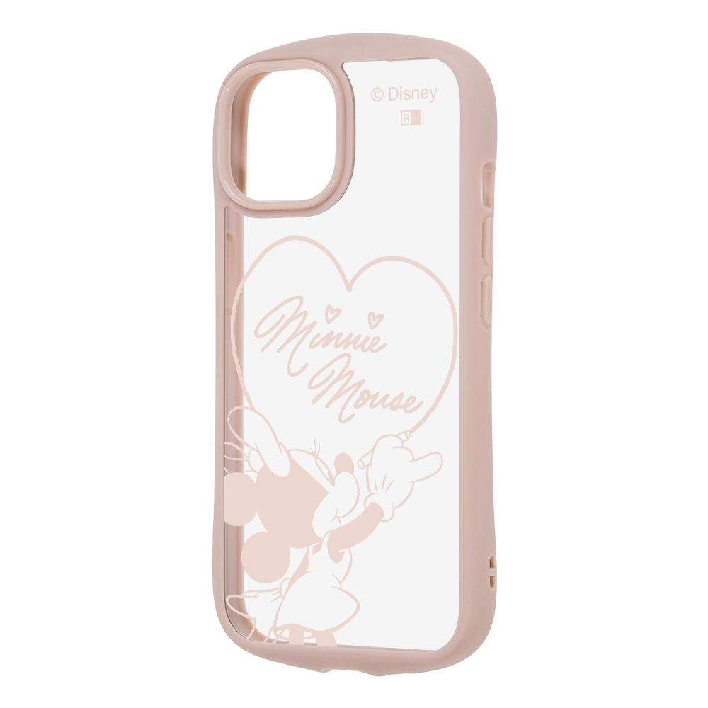 iPhone 15/14/13 / ディズニー / Puffull 衝撃吸収 バンパー ハイブリッドケース / ミニーマウスサイン
