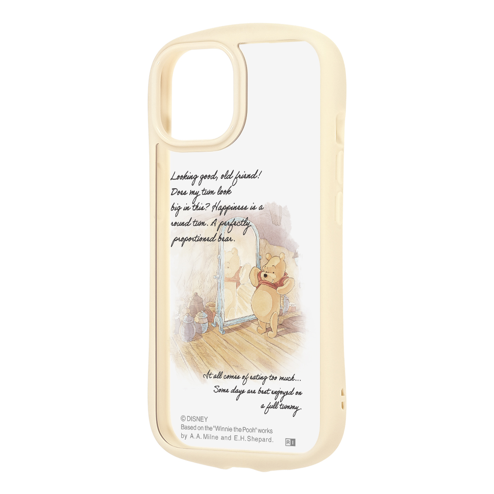 iPhone 15/14/13 / ディズニー / Puffull 衝撃吸収 バンパー ハイブリッドケース / プー_丸いおなか