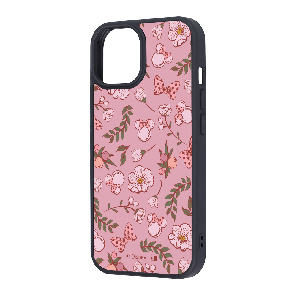 iPhone 15/14/13 / ディズニー / maru 衝撃吸収 バンパー ハイブリッドケース / ミニーマウス_サクラピンク