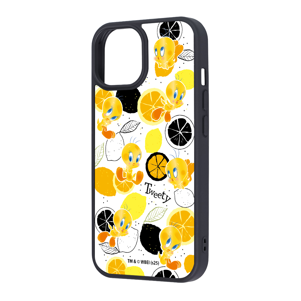 iPhone 15/14/13 / ルーニー・テューンズ / maru 衝撃吸収 バンパー ハイブリッドケース / トゥイーティー/総柄