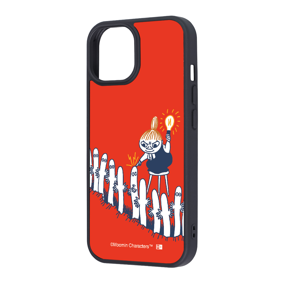 iPhone 15/14/13 / ムーミン / maru 衝撃吸収 バンパー ハイブリッドケース / リトルミイとニョロニョロ
