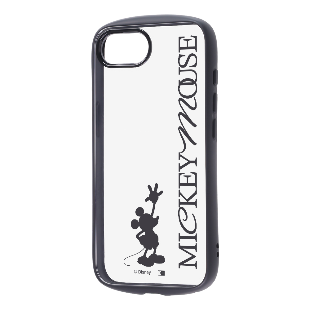 iPhone 16e / ディズニー / Puffull 衝撃吸収 バンパー ハイブリッドケース / ミッキーマウス _シルエット_B
