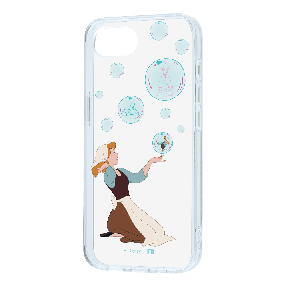 iPhone 16e / ディズニー / 耐衝撃 ハイブリッドケース / シンデレラ_シャボン玉