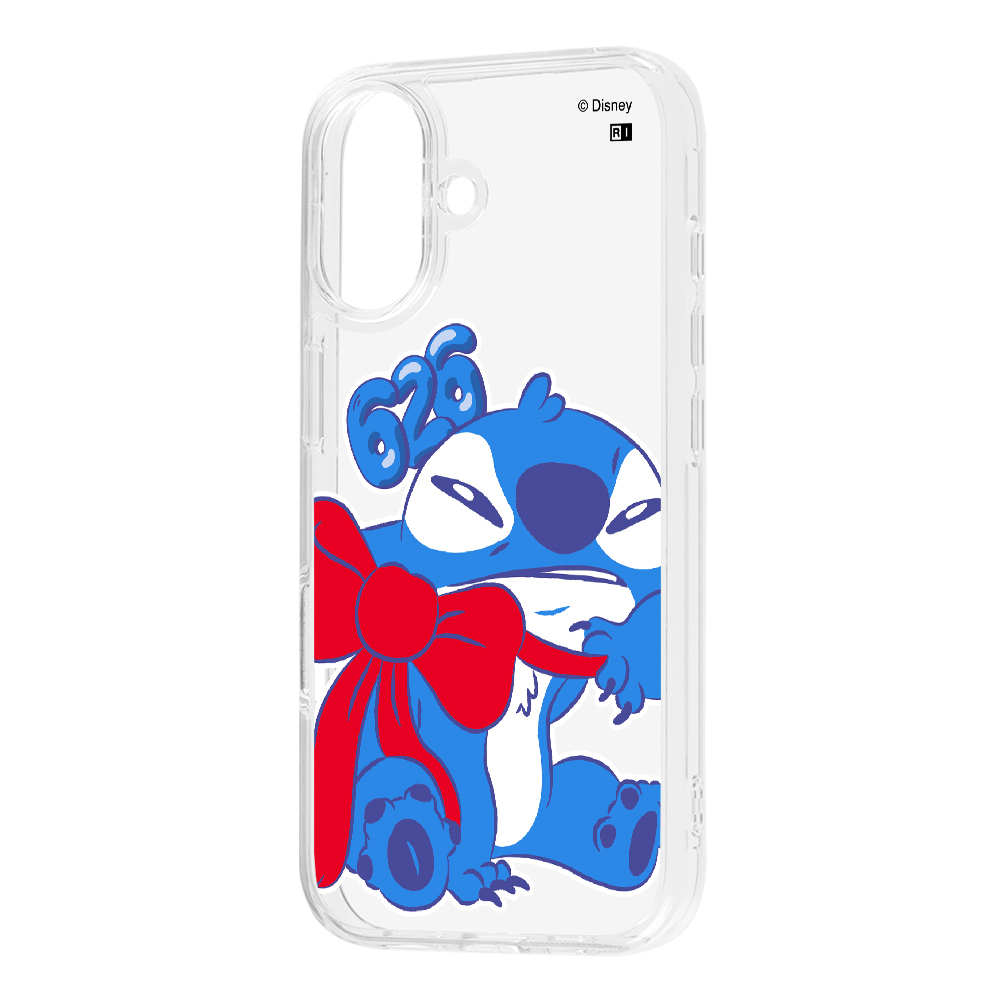 iPhone 16 / ディズニー / 耐衝撃 ハイブリッドケース / スティッチ _リボン