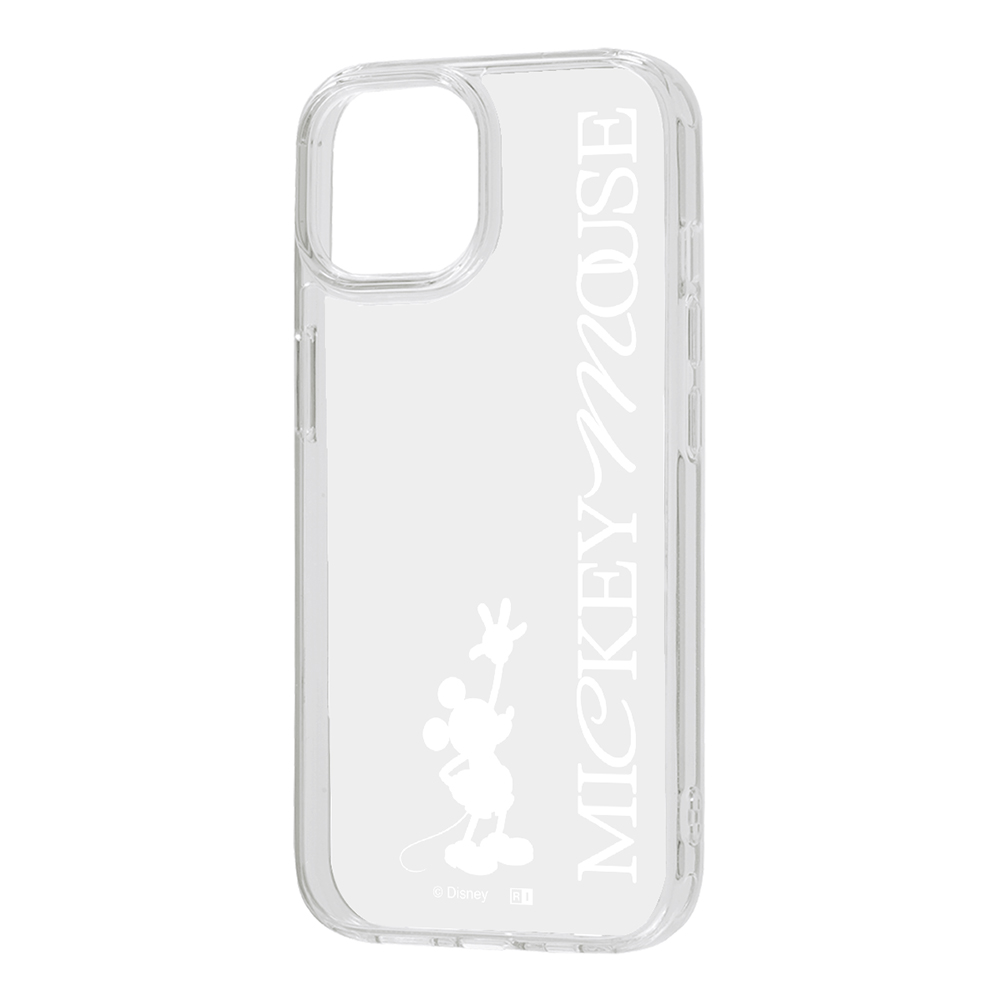 iPhone 15/14/13 / ディズニー / 耐衝撃 ハイブリッドケース / ミッキーマウス _シルエット_W