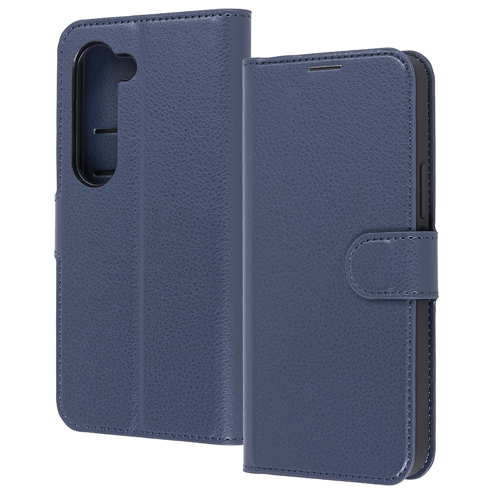 arrows Alpha / Like standard 耐衝撃 マグネットベルト シンプル 手帳型レザーケース / ダークネイビー