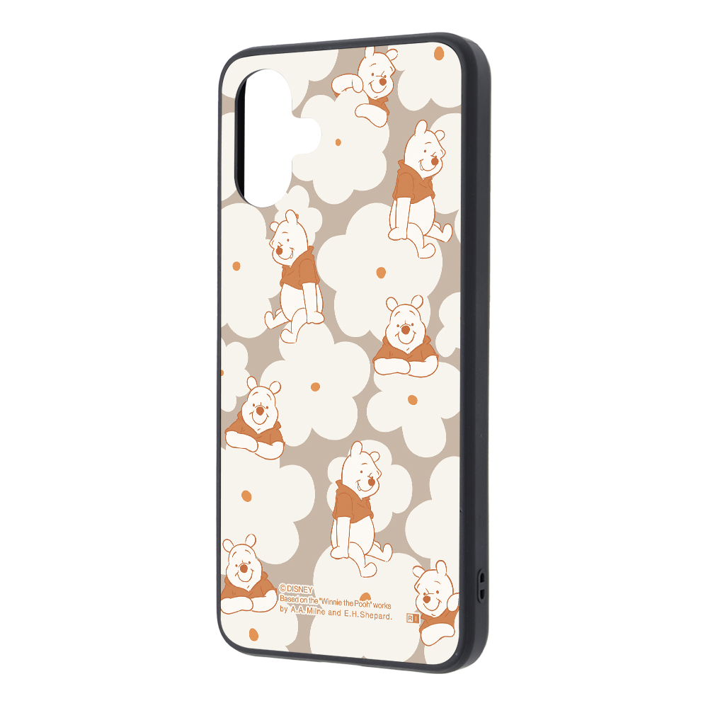 Galaxy A25 5G / ディズニー / maru 衝撃吸収 バンパー ハイブリッドケース / プーさん_花柄