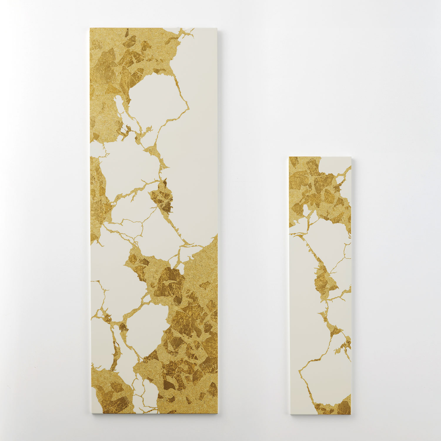 《受注生産》 アートパネル 金継ぎ 白