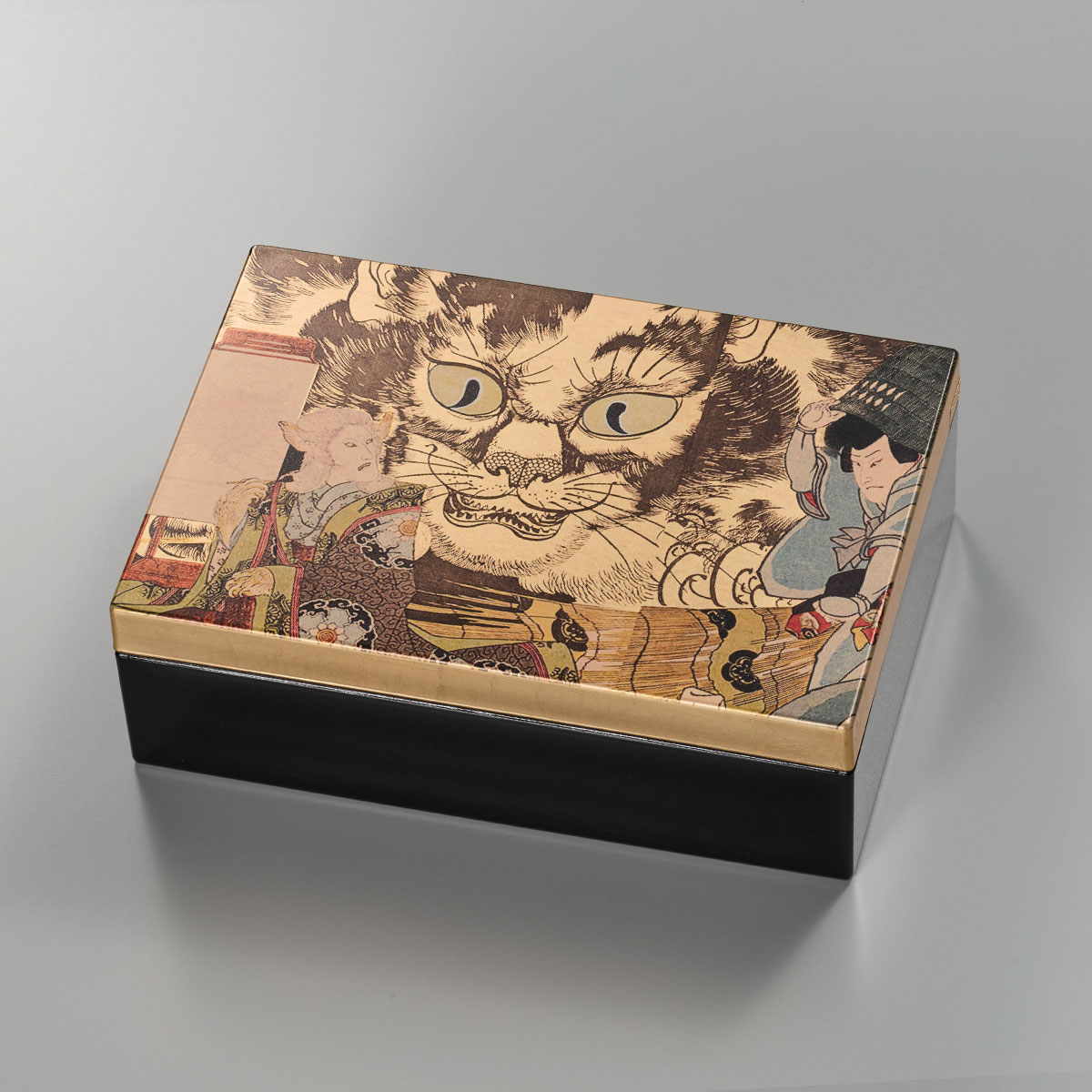 箔名画　アクセサリーボックス　化け猫
