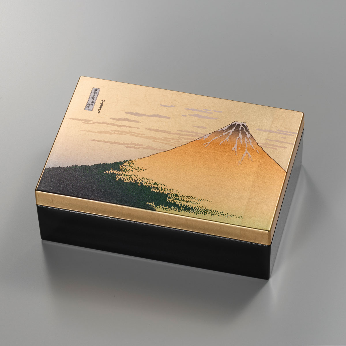 箔名画　アクセサリーボックス　赤富士