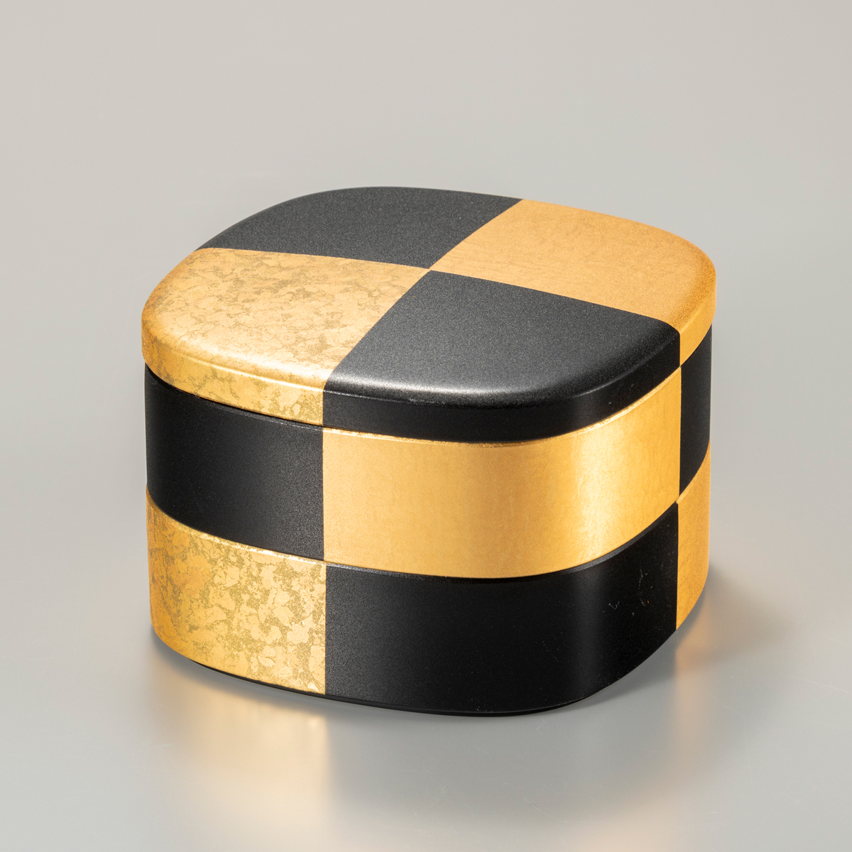 華おぼろ くつわ二段重(黒)【区分B】