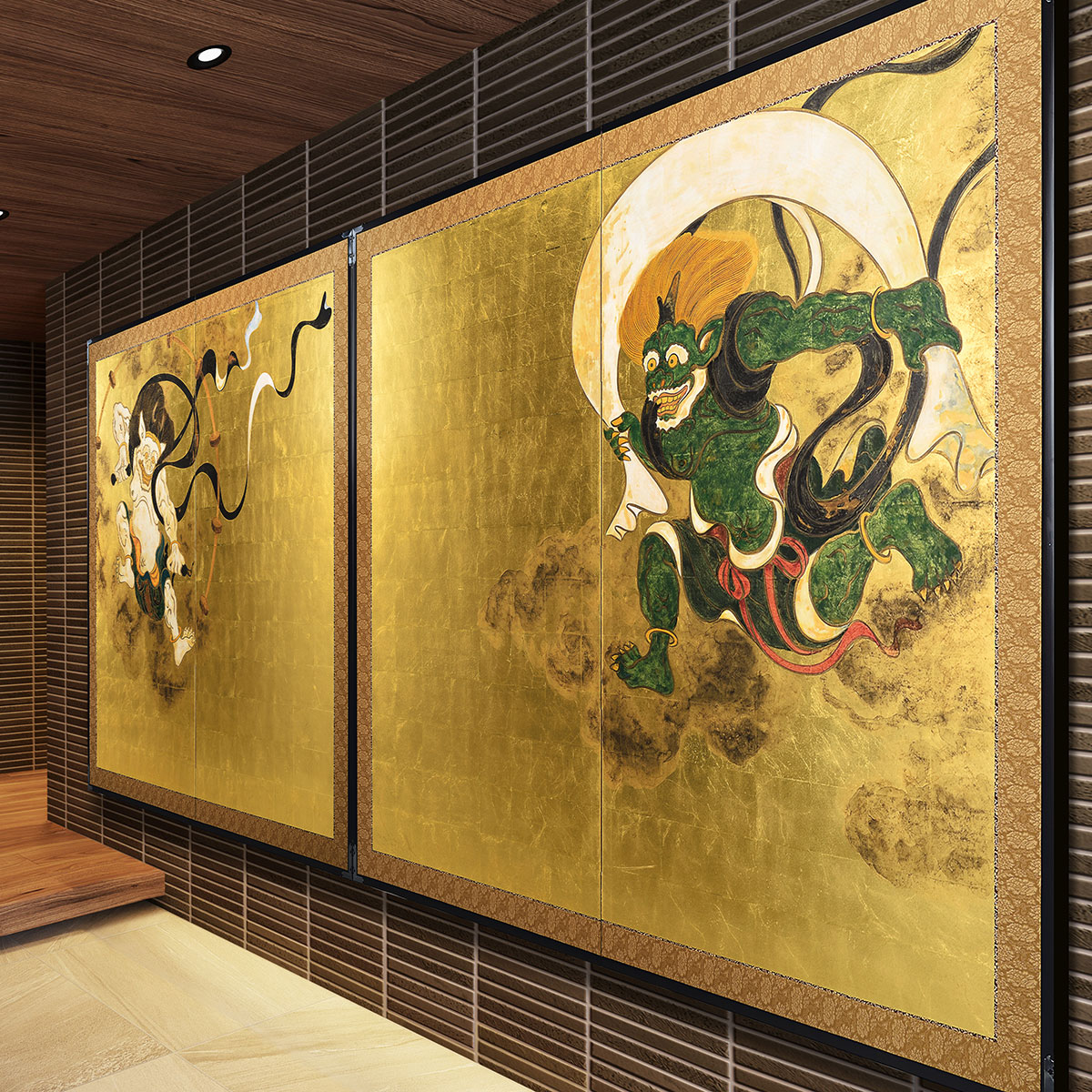 二曲一双屏風 風神雷神 | HAKUICHI BUSINESS｜日本らしい金箔の