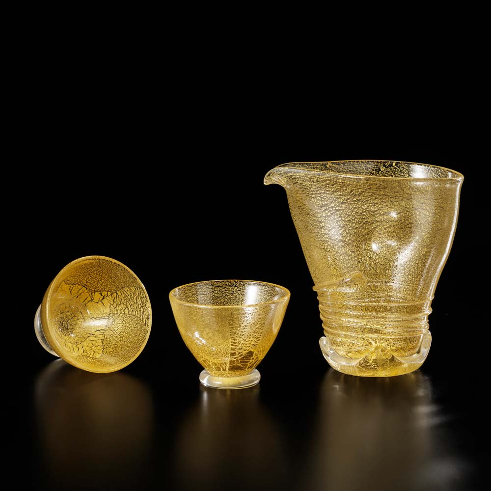 彩華　酒器セット(金)【区分B】