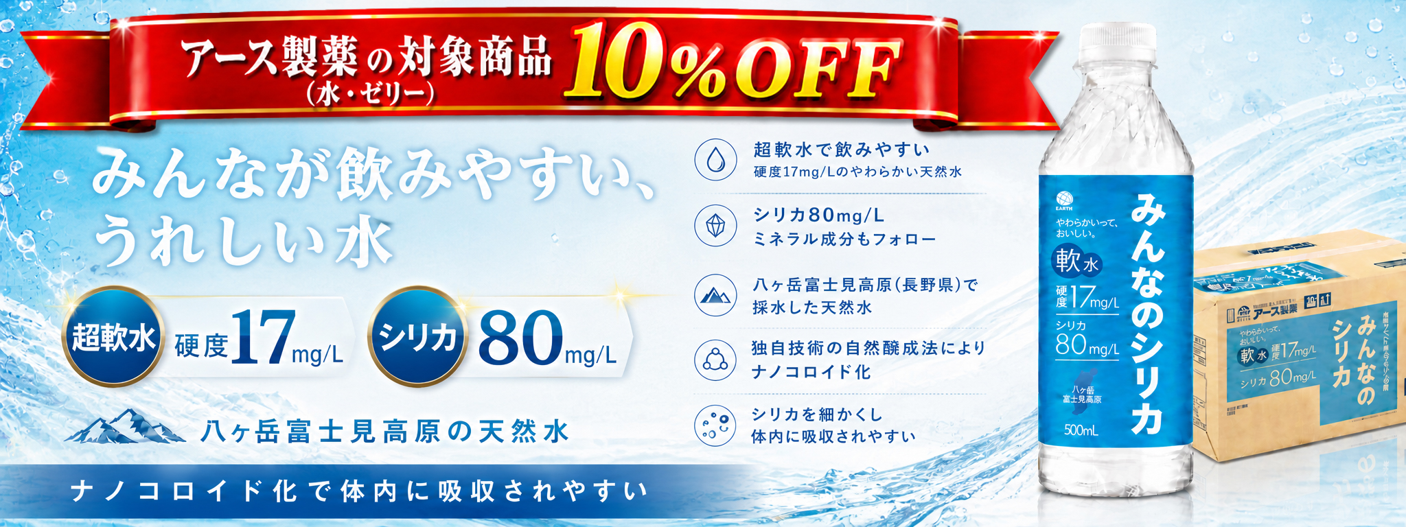 シリカ水10%オフ