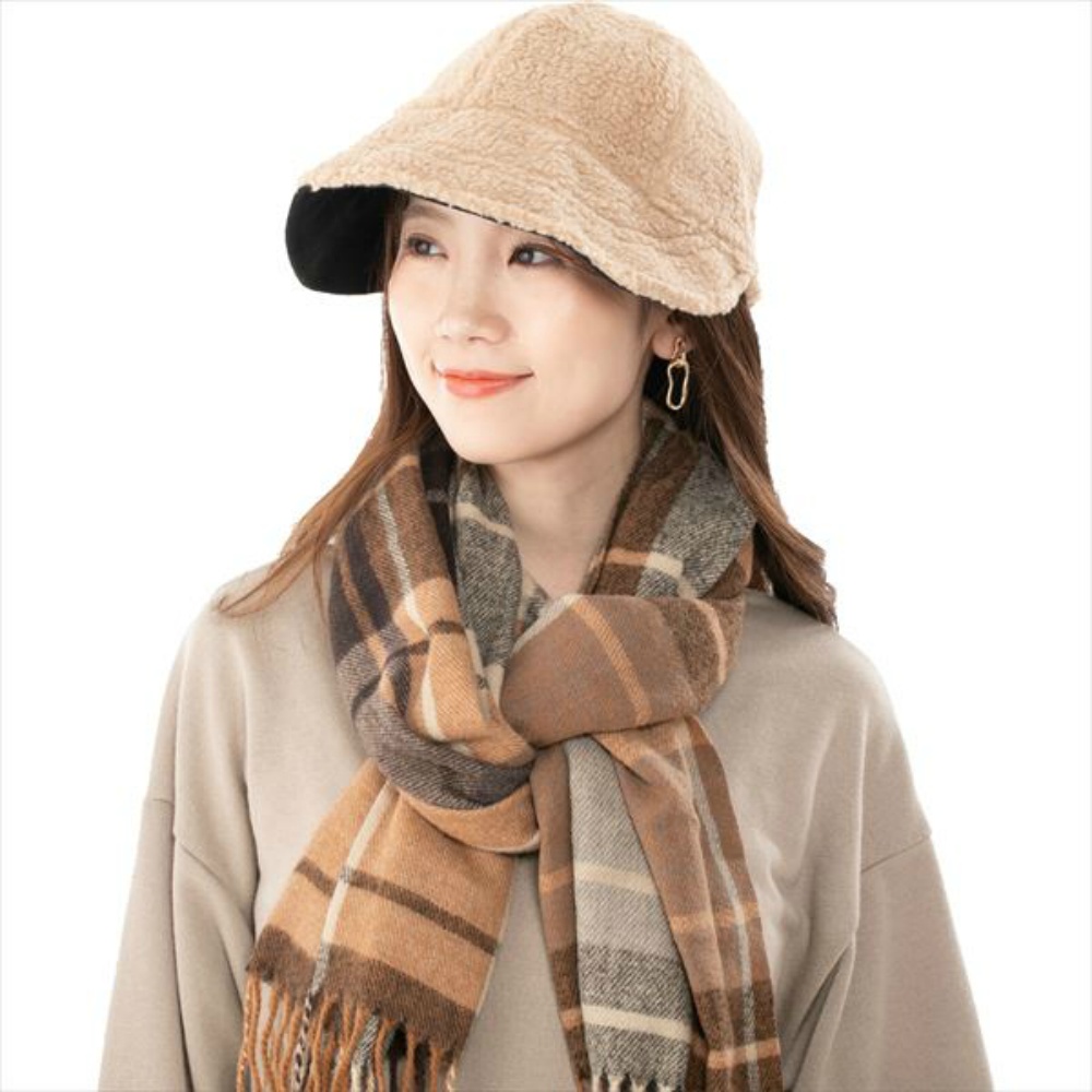 裏ボアリバーシブルキャスケットブラック