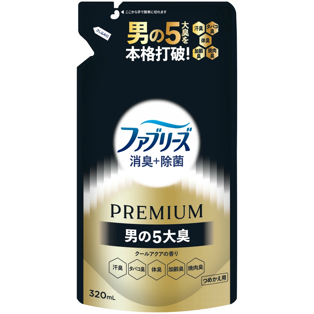 ファブリーズ消臭＋除菌プレミアムメンクールアクアの香りつめかえ