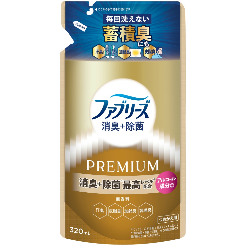 ファブリーズ消臭＋除菌プレミアム無香料つめかえ