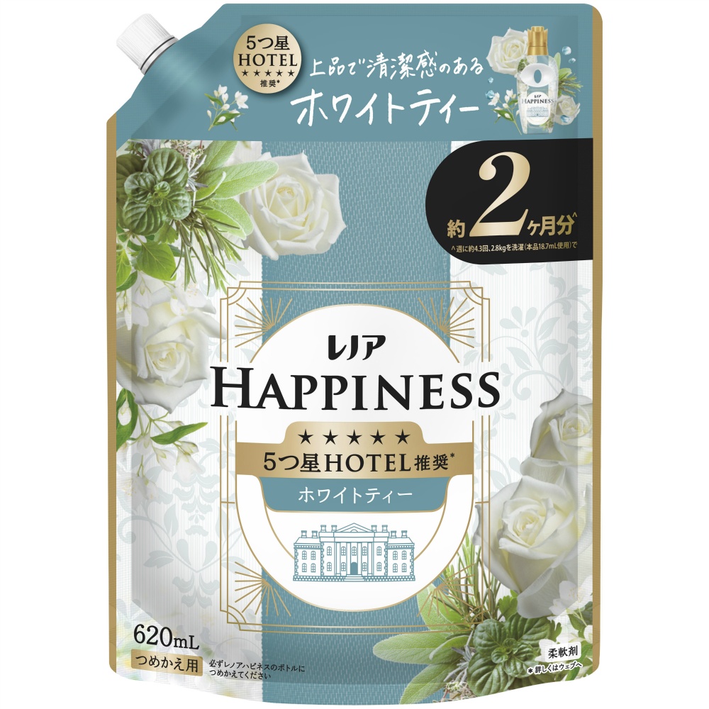 レノアハピネス夢ふわタッチホワイトティーの香り詰替用特大サイズ