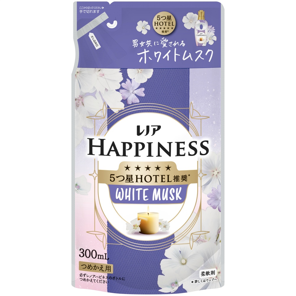 レノアハピネス夢ふわタッチリラックスナイトホワイトムスクの香りつめかえ用