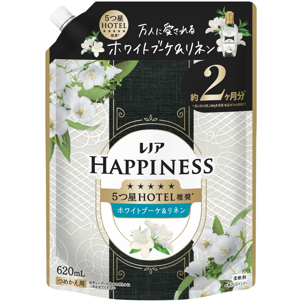 レノアハピネス夢ふわタッチホワイトブーケ＆リネンの香り詰替用特大サイズ