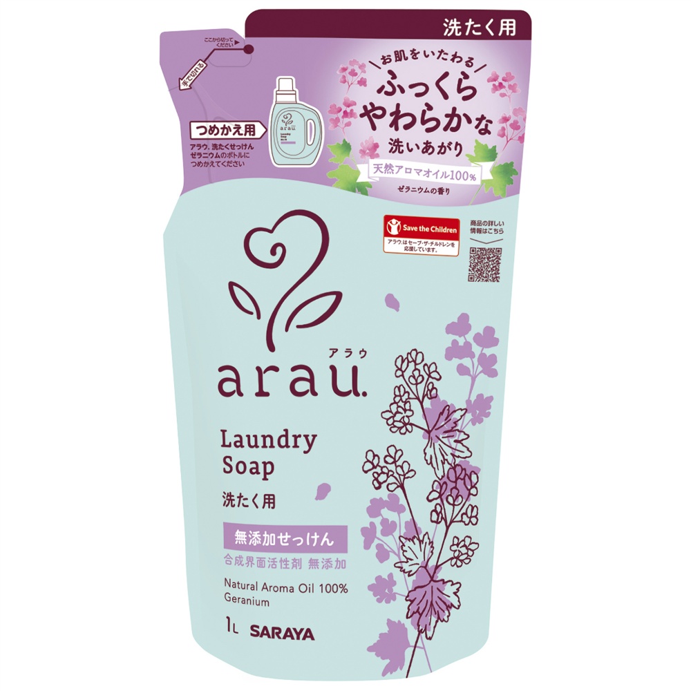 アラウ．　洗たくせっけん　ゼラニウム　詰替用　１Ｌ