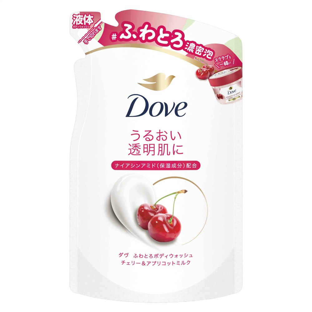 ダヴ　ふわとろボディウォッシュ　チェリー＆アプリコットミルク　つめかえ用