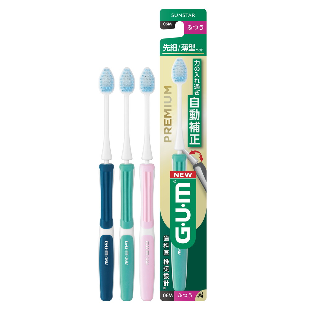 ガムプレミアムデンタルブラシ＃０６Ｍ　５列先細ヘッド　ふつう