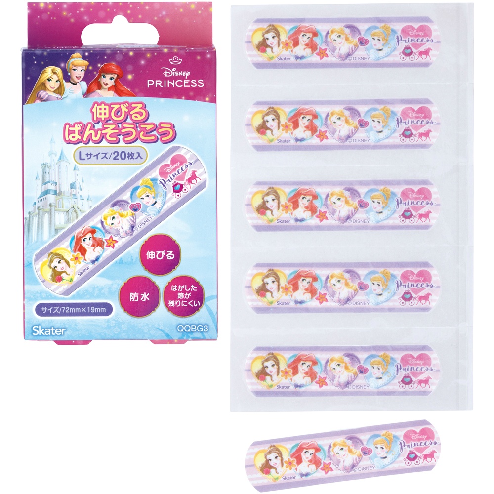 伸びるばんそうこうＬ　ディズニープリンセス　ＱＱＢＧ３