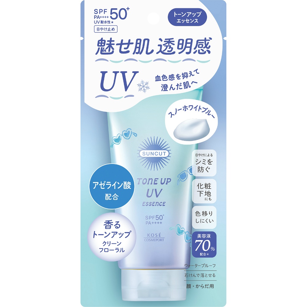 サンカットＲ　トーンアップＵＶ　エッセンス　スノーホワイトブルー