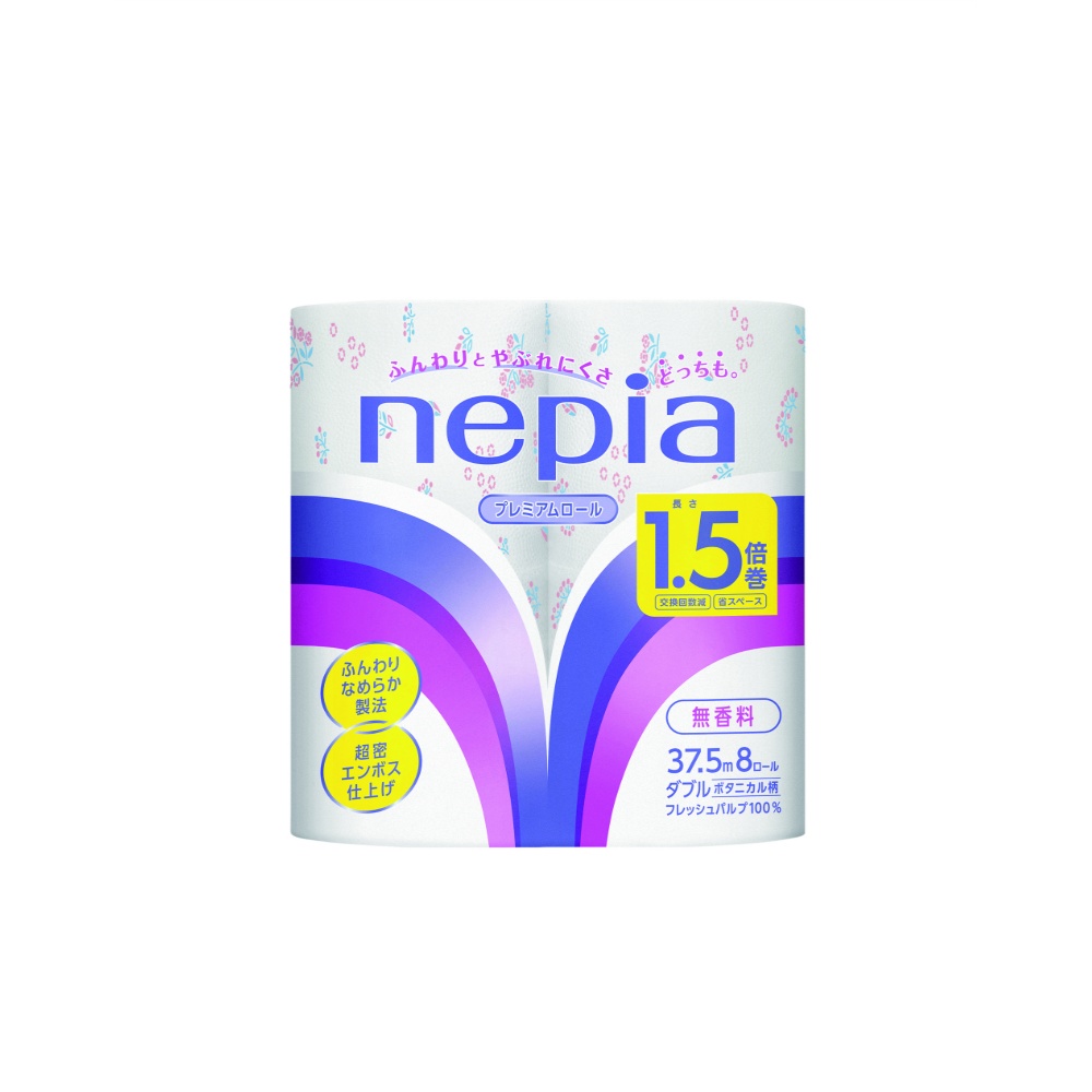 ネピア　トイレットロール　１．５倍巻　ダブル　ボタニカル