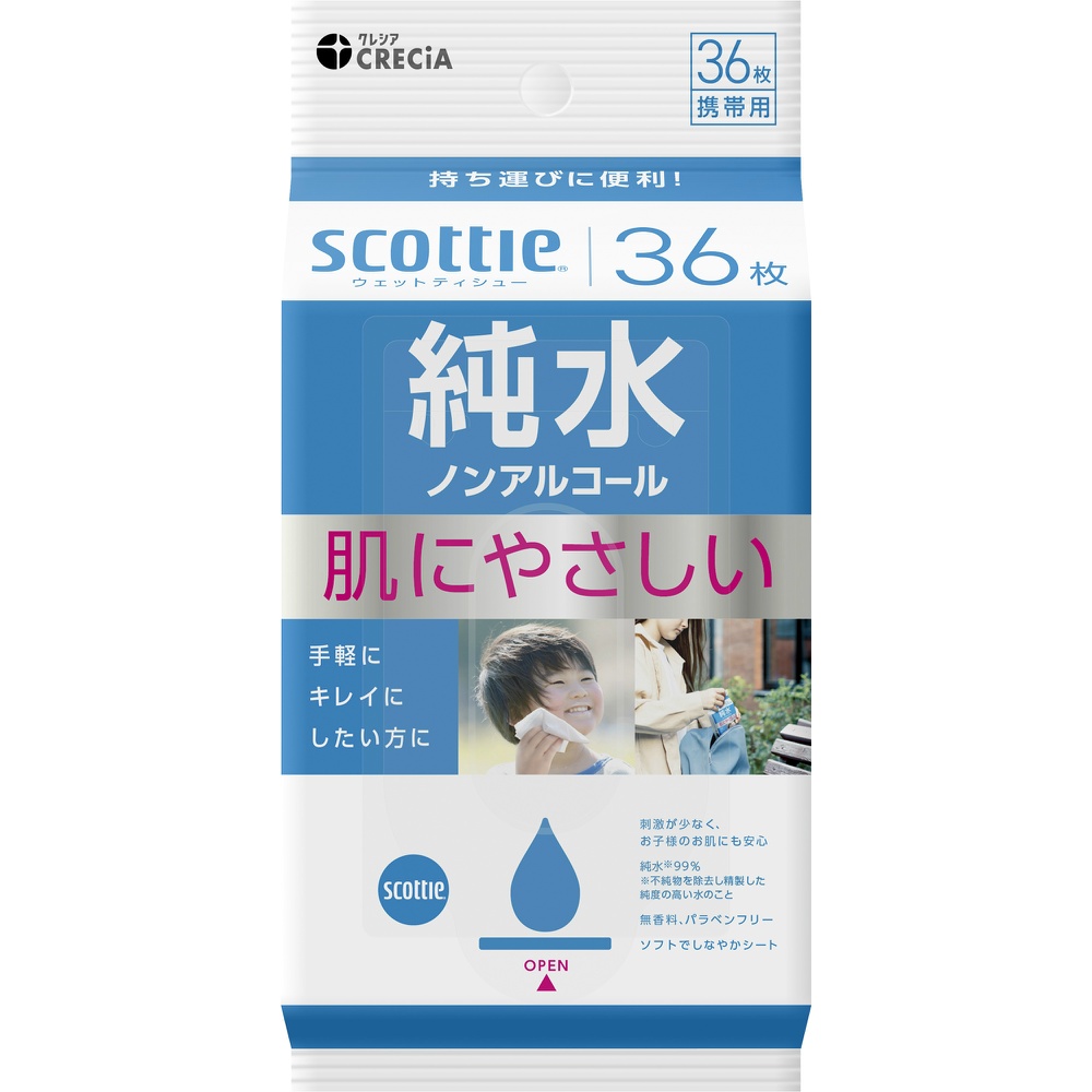 スコッティウェットティシュー純水ノンアルコール