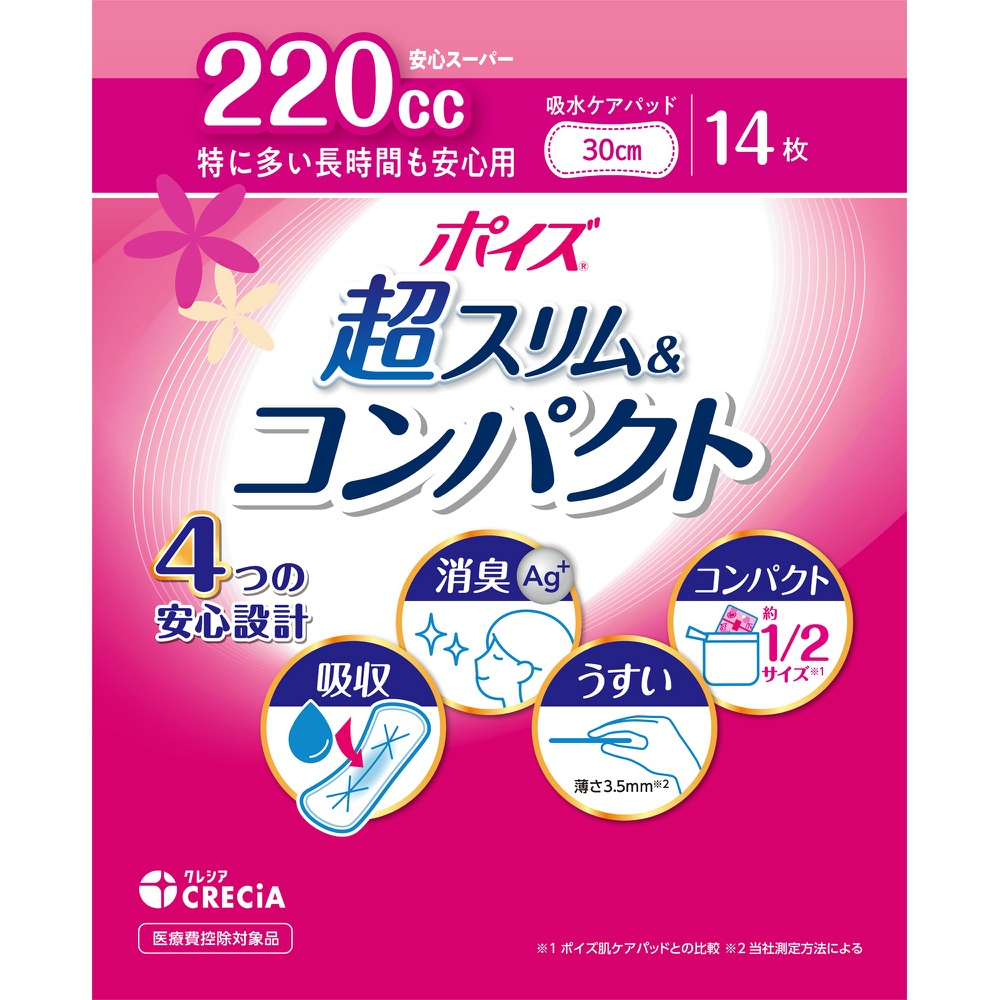 ポイズ肌ケアパッド超スリム＆コンパクト特に多い長時間も安心用