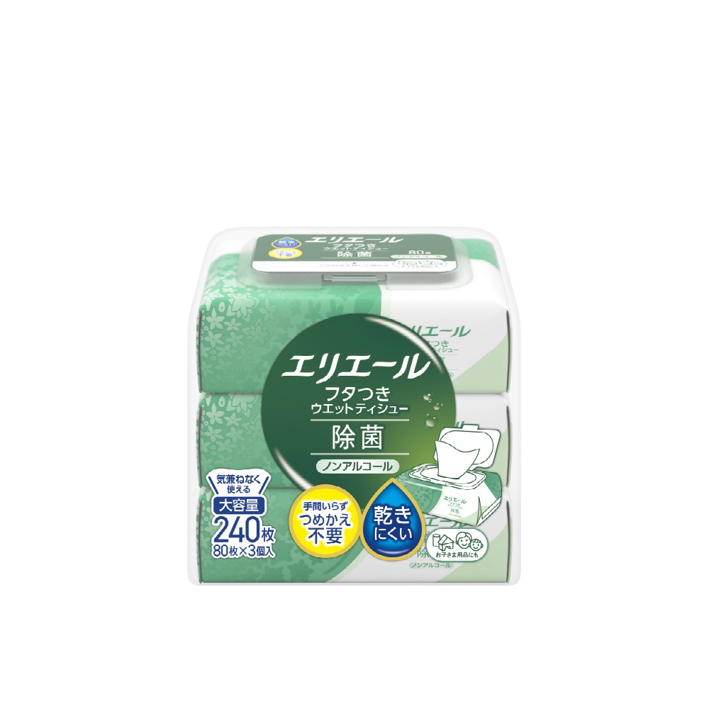 エリエールフタつきウエットティシュー　除菌ノンアルコール