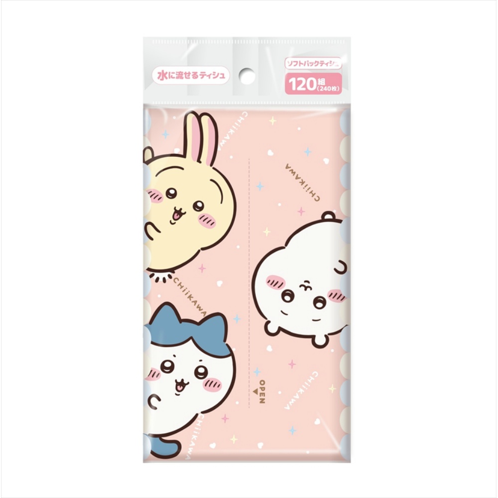 アニメちいかわ　水に流せるソフトパックティシュ