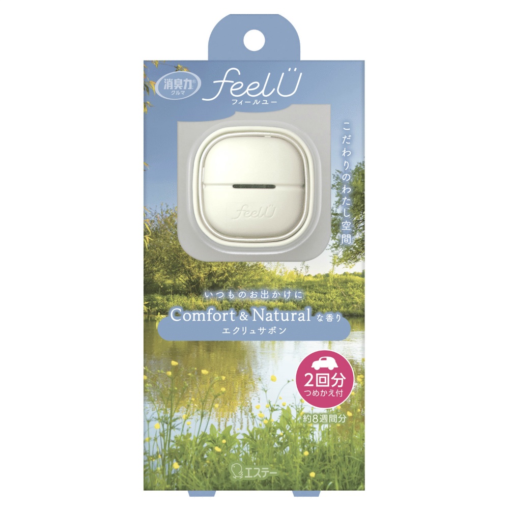 消臭力　クルマ用　ｆｅｅｌＵ　クリップタイプ　本体　エクリュサボン