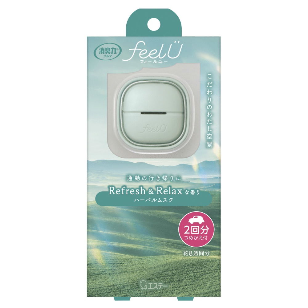 消臭力　クルマ用　ｆｅｅｌＵ　クリップタイプ　本体　ハーバルムスク