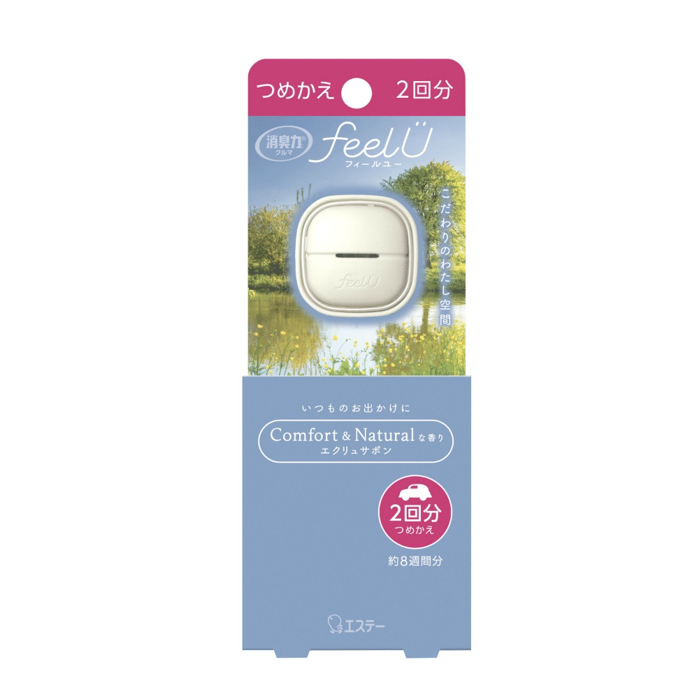 消臭力　クルマ用　ｆｅｅｌＵ　クリップタイプ　つめかえ　エクリュサボン