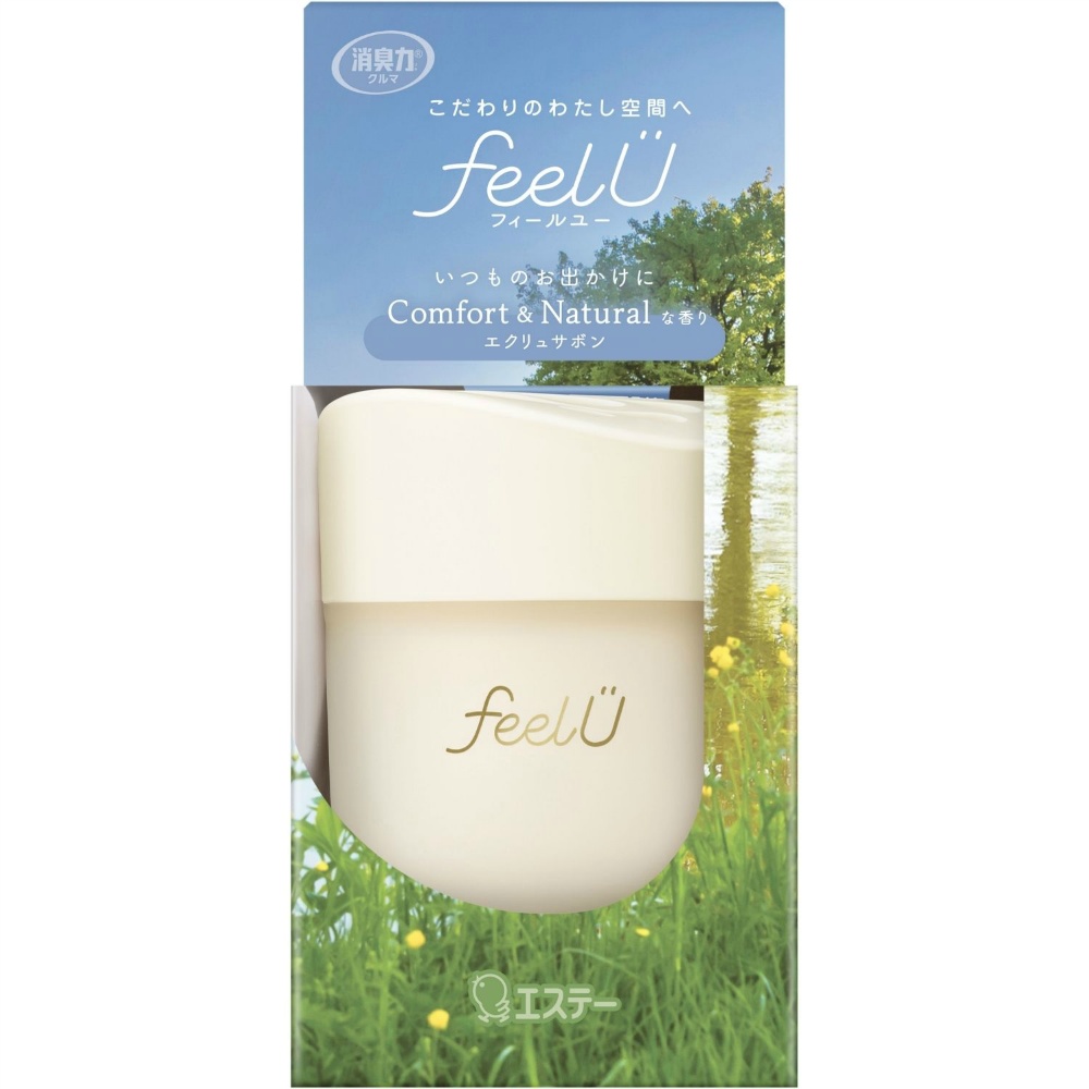 消臭力　クルマ用　ｆｅｅｌＵ　ゲルタイプ　本体　エクリュサボン