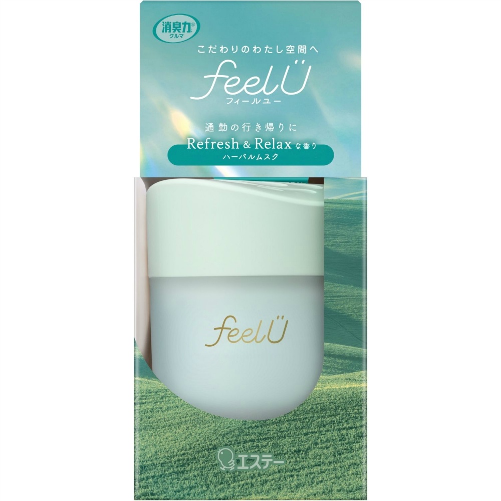 消臭力　クルマ用　ｆｅｅｌＵ　ゲルタイプ　本体　ハーバルムスク