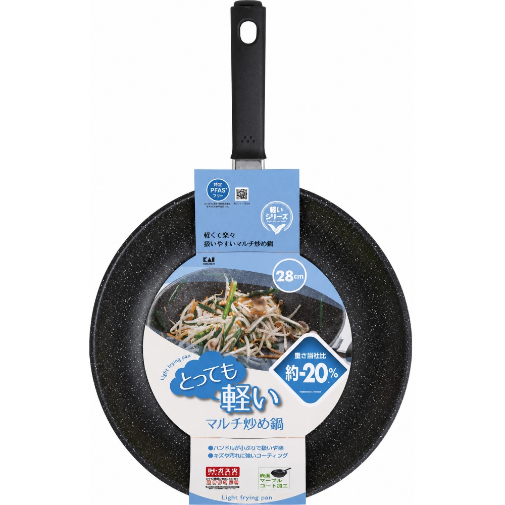 ＤＷ５７０６　Ｎ　軽いマルチいため鍋（ＩＨ対応）２８ｃｍ