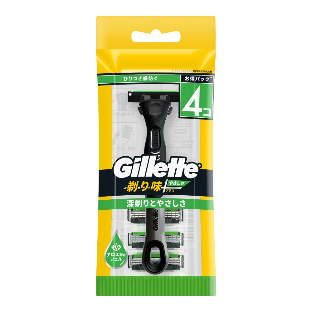 ジレット剃り味＋プラスやさしさ３Ｂホルダー付